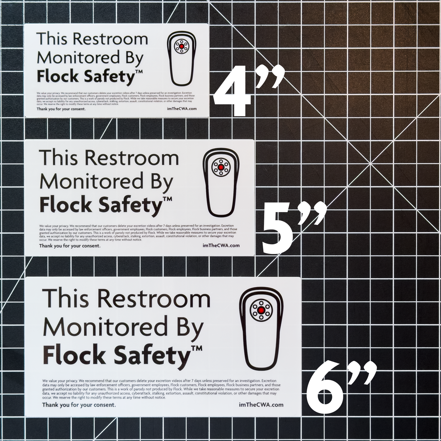 Restroom Monitored By Flock Sticker
