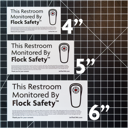 Restroom Monitored By Flock Sticker
